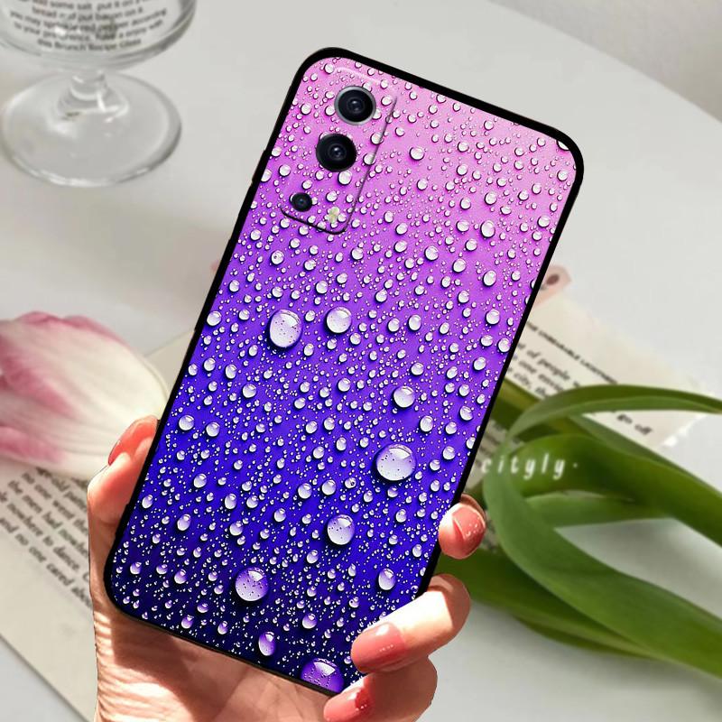For vivo Y72 5G Case V2041 Silicone Shockproof Soft TPU Phone Cover For VIVO Y52 5G funda V2053 Capa Cartoon Painted Coque