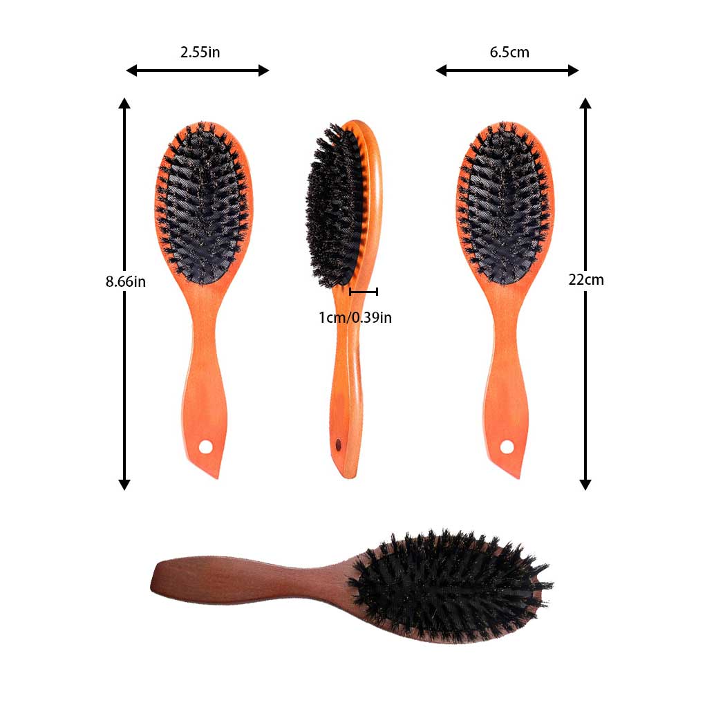 Woman Wood Comb Anti-static Ponytail Hairbrush Portable Hair-styling Care Hairdressing Accessory for Home Barbershop