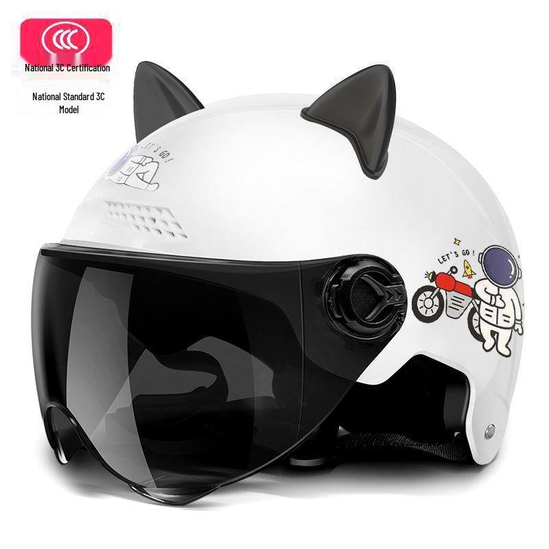 Certified All-Season Electric Motorcycle Helmet for Men and Women, Ideal for Summer Riding, Free Shipping Included