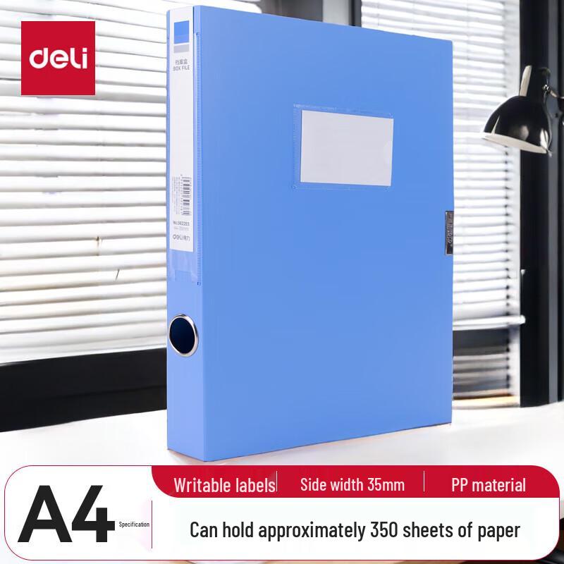 Deli 5622ES A4 PP File Box A4 35mm