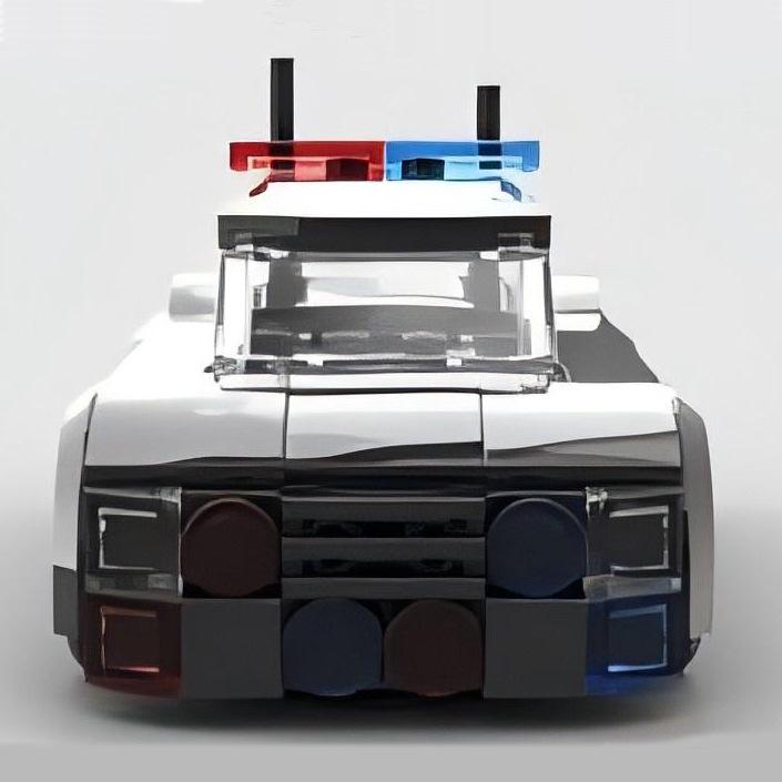 Cross-Border MOC Building Blocks - Compatible LEGO 186544: Police Patrol Car Model