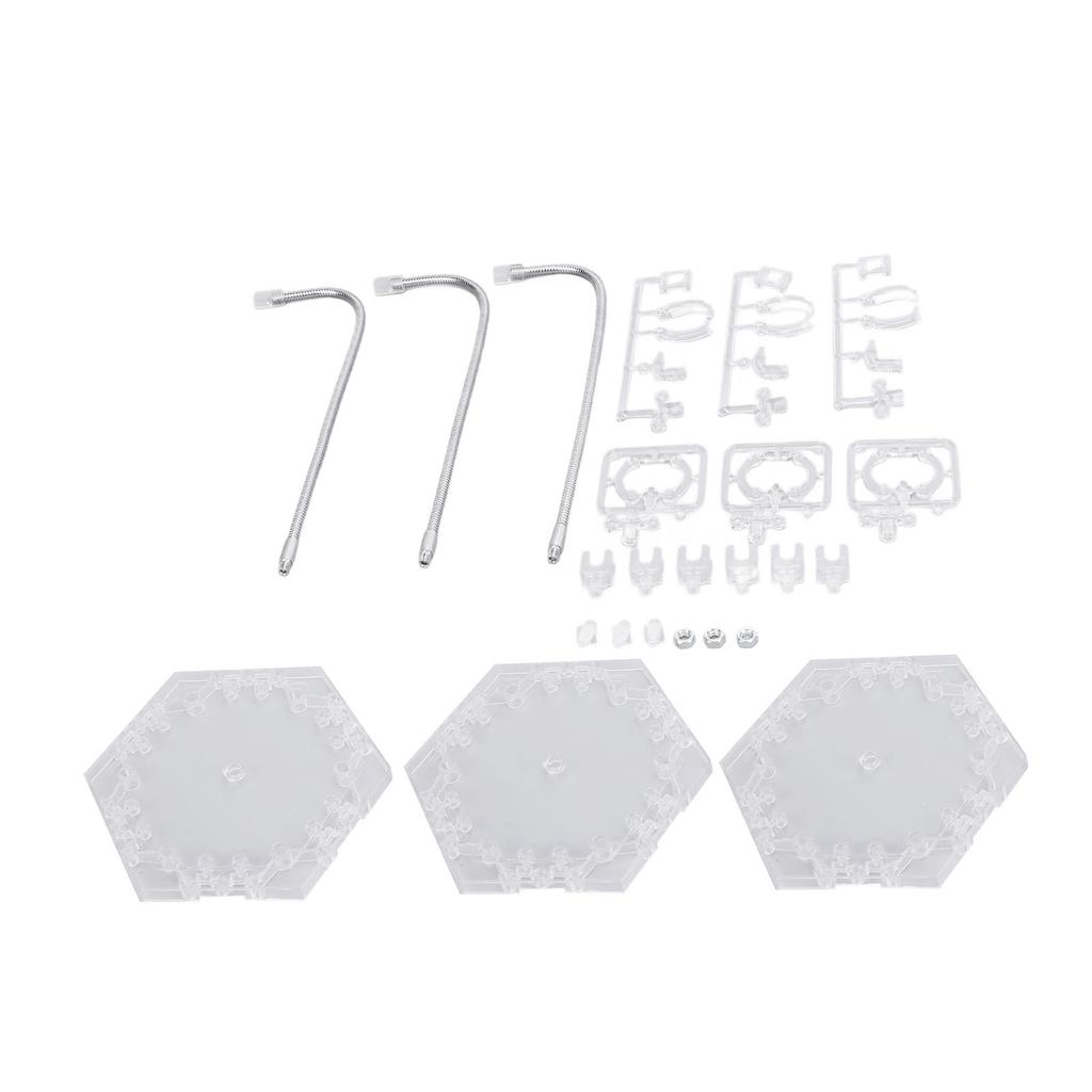 3er Pack Actionfigurenständer ABS Edelstahl Biegsame Puppenfigurenstütze Displayhalter Basis für