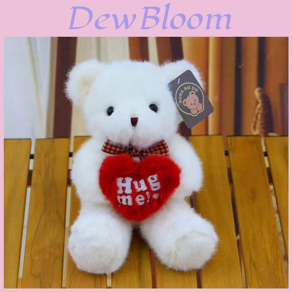 Bear Plush Toy With Love Heart Decoration For Gift Fun And Kids Play