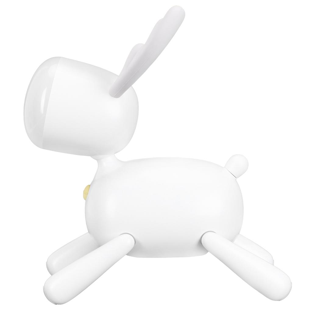 LED Night Light Cartoon Deer Shaped Table Lamp 1200mAh USB Charging Bedroom Decoration(White )