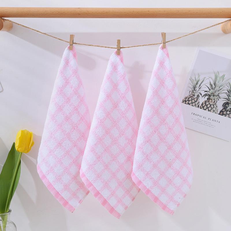 100% Cotton Baby Hand Towel, 25x25cm, Kindergarten Hook Square, Absorbent Single Yarn.