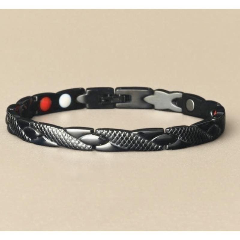 Креативный магнитный браслет с узором дракона, мужской и женский браслет из сплава, нишевый высококачественный браслет чёрный