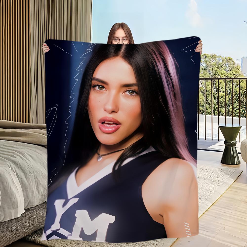 

singer M-Madison Beer yes baby Flannel warm comfort soft plush blanket for sofa living room hogar bedroom travel gift home 30x40in