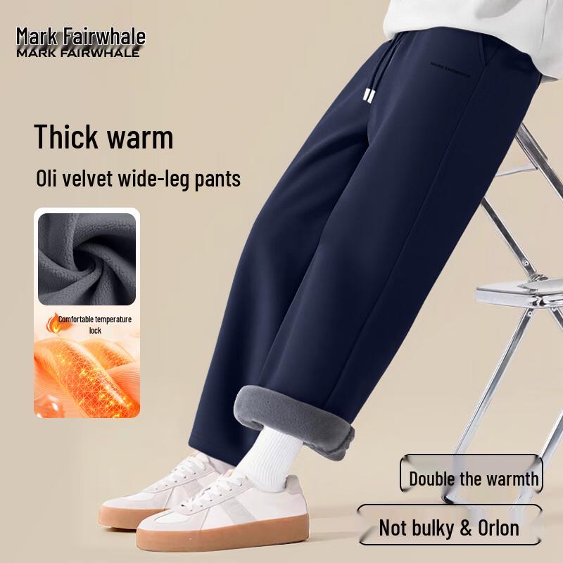

MARK FAIRWHALE Men s Winter Fleece-Lined Straight-Leg Casual Pants XL