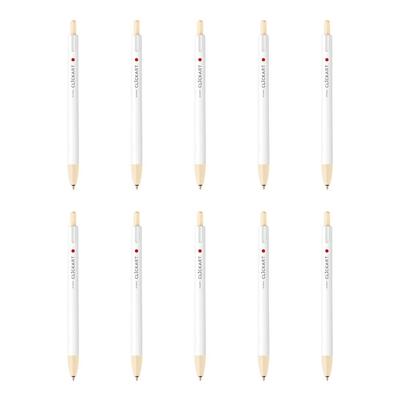 Zebra Clickart Pale 10 Water-Based Pen, Orange, Pens, B-WYSS22-POR