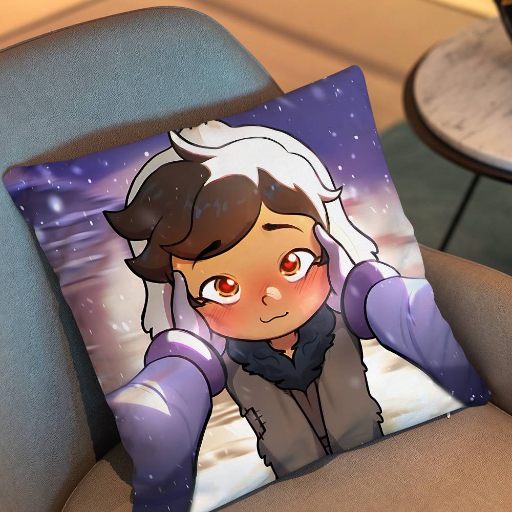 Luz Noceda Amity Blight Owl House Pillow Case Anti-Dustmite Pillowcase Invisible Zipper Silky Short Plush Sofa Cushion Cover