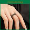 Vintage Inspirierter Zirkonia Blumenmuster Verstellbarer Ring für Damen Stilvoll und Elegant