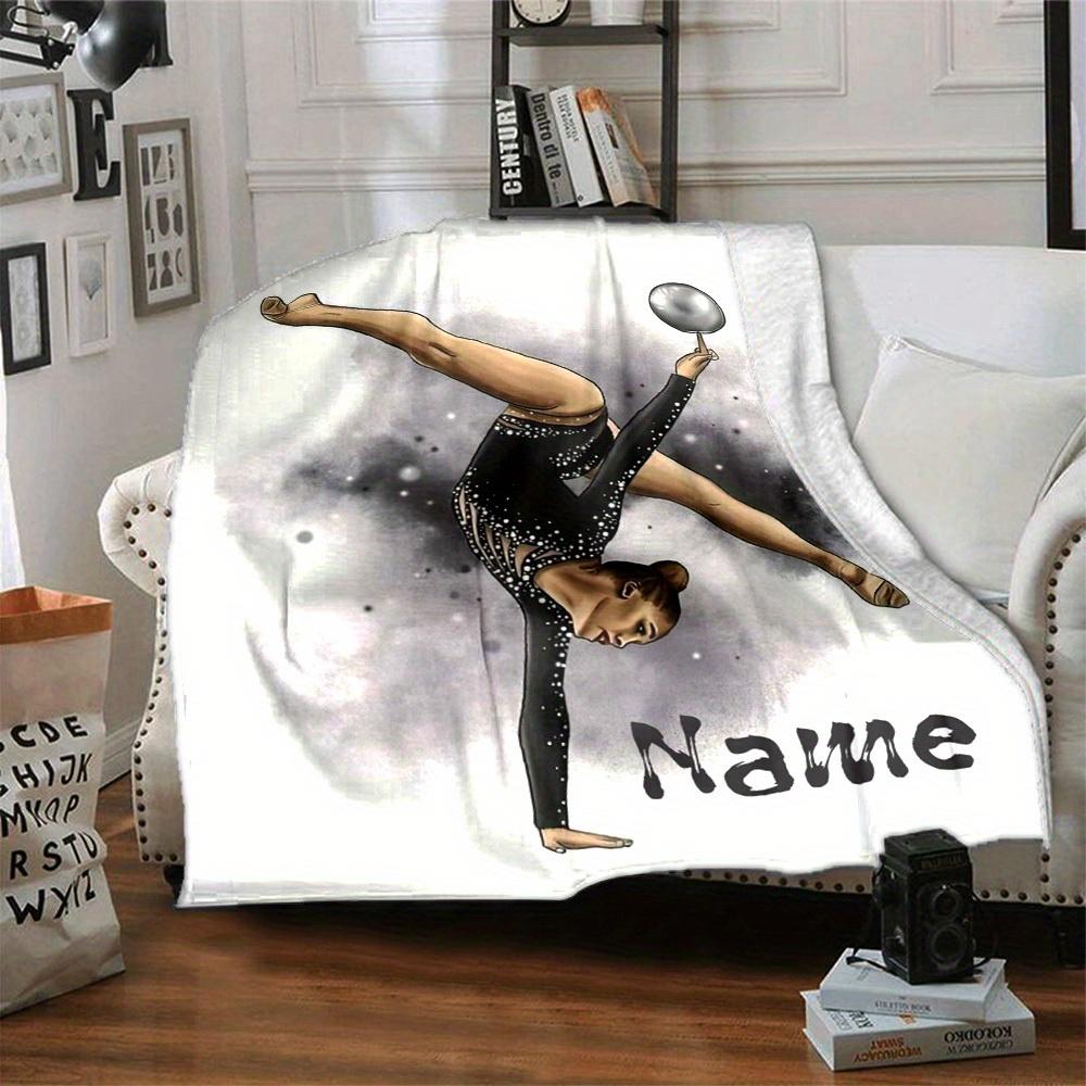 Gymnast With Ball Home Customization Blankets Soft Comfortable Lightweight Allseason Multipurpose Blanket For Picnic Sofa Office Bed Living Room