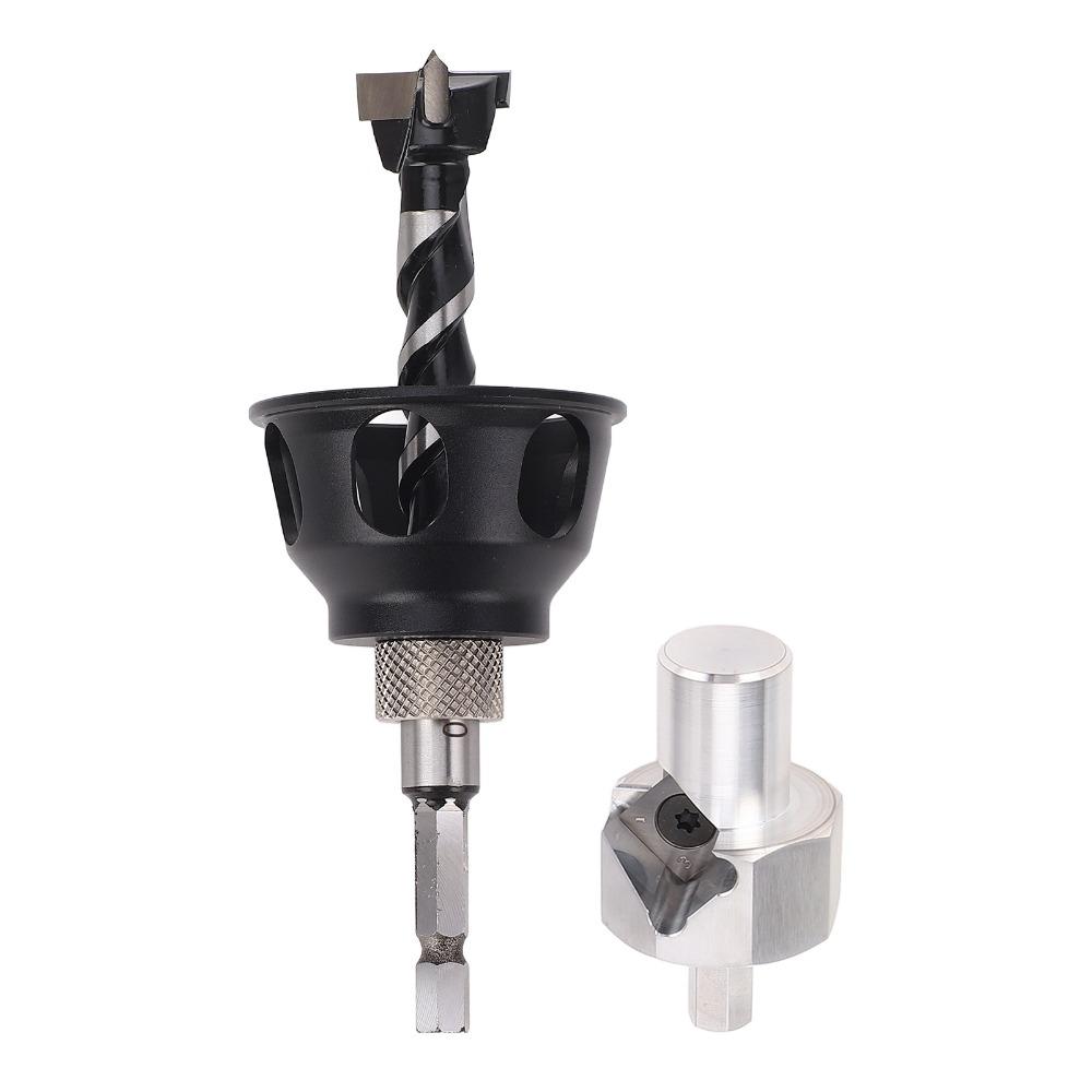 Ergonomic Handle Vertical Drill Guide Aluminium Alloy Dog Hole Drill Bit  For Woodworking