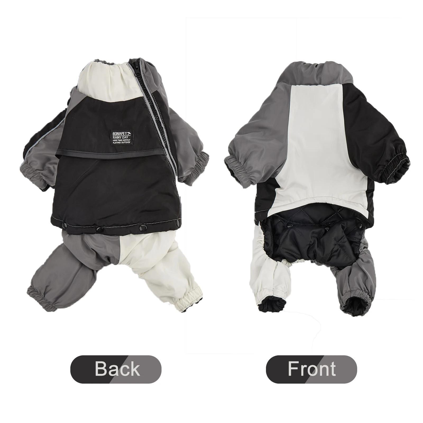 

Winter Dog Jacket Warm Thicken Cotton Clothes with Traction Ring Dog Windproof Coat Medium Large Dogs Outdoor Cold Proof Clothes S