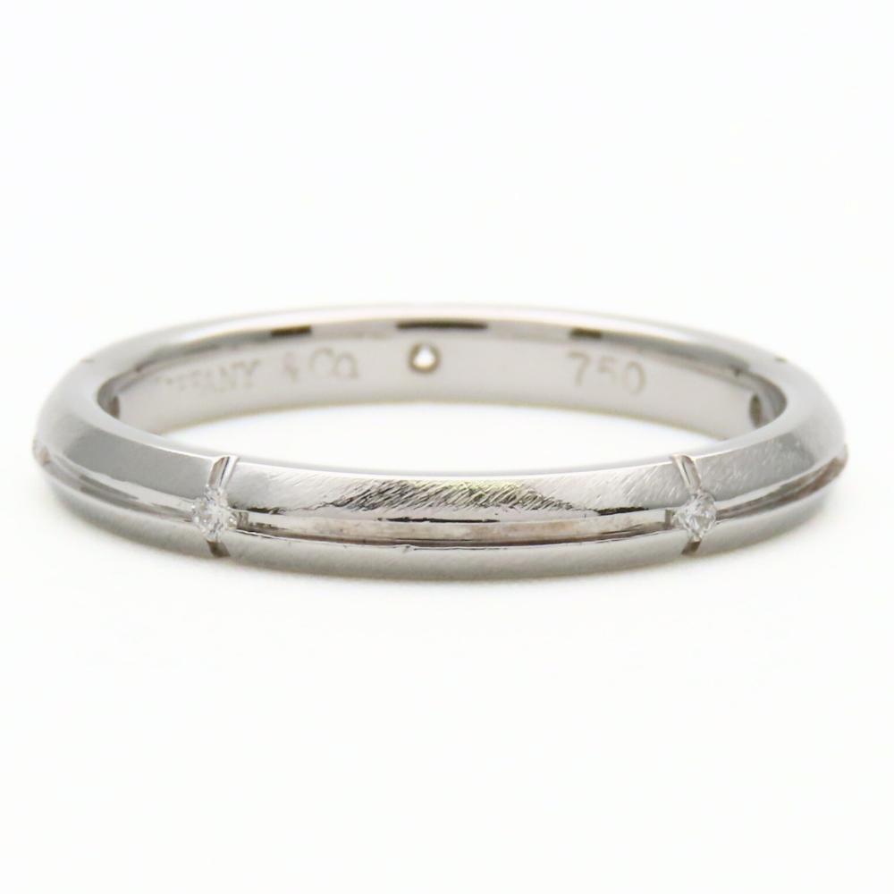 Used TIFFANY&Co. Ring Streamerica Narrow EU#50 K18 White Gold/diamond 2.5g White Gold 5PD