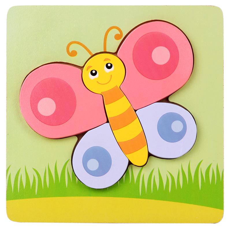 3D Cartoon Anime Hand-Grip Wooden Jigsaw Puzzle for Kids - Educational & Hot Selling