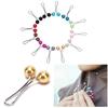 12Pcs Scarf Brooch Pins Vibrant Color Faux Pearl Design Smooth Surface Reusable Unique Shape Decorative Alloy Women Fashion Scarf