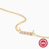 Stylish And Simple Style S925 Sterling Silver Single-Row One-Word Diamond Color Diamond-Encrusted Women'S Collarbone Necklace