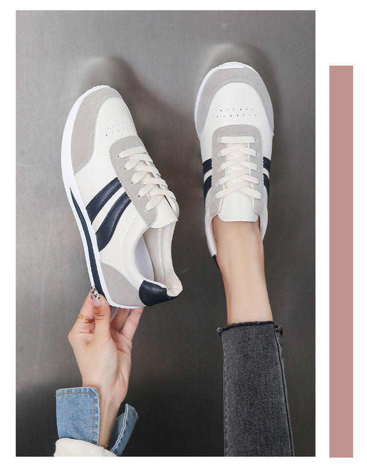 Plus-Size Casual Lace-Up Sneakers - Soft Sole, Versatile Spring & Summer Running Shoes