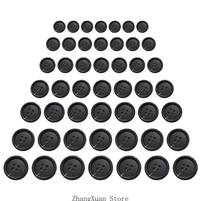 3XUF 70 Pcs Craft Buttons Round Buttons 4 Holes Buttons Resin Buttons Coat Buttons Shirt Buttons for DIY Handmade Clothes