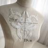 Ivory White Embroidered Lace Flower Handmade Diy Lace Accessories Wedding Dress Fabric Clothes Decoration Material Soft