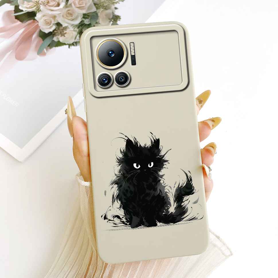 For Infinix Note 12 VIP Case Cute Cat Cartoon Flower Silicone Cover For Infinix Note12 VIP 12 Vip X672 6.7" Phone Cases Coque