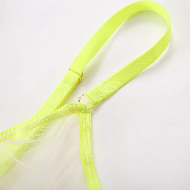 2023 European & American Sheer Three-Piece Sexy Lingerie Set for Women