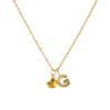 Doreen Box Gold Plated Heart Letter  Pendant  Necklace 304 Stainless Steel Chain Necklace For Women, Stylish Gift 45cm+ 5cm,1PC