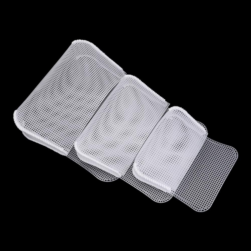1set DIY white plastic mesh sheet template, DIY mesh shaping material stencil, hand weaving crochet yarn bag stencil mold set