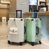 2025 Unisex Student Carry-on Aluminum Frame Suitcase with Universal Wheels & Combo Lock, 20-inch