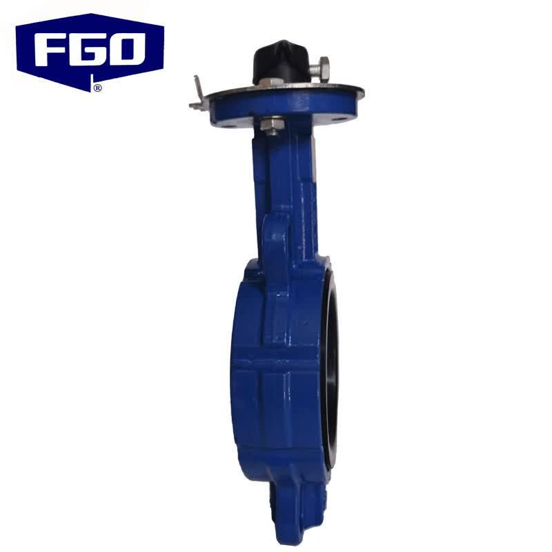 FGO Manual Wafer Ductile Iron Soft Seal Butterfly Valve