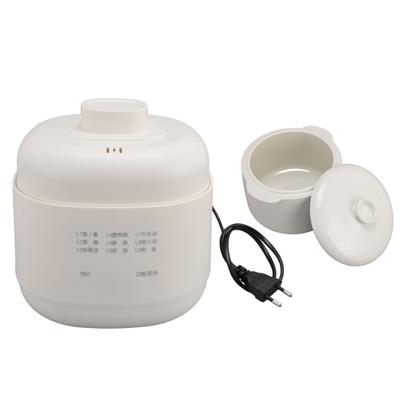 Mini Electric Stew Pot 200W 1L Ceramic Soup Porridge Cooker Anti Dry Burn Small Slow Cooker with