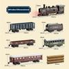 Electric Train Toy With Lights And Sound Train Set For Under Christmas Tree, Locomotive Train Model With Track Birthday Gifts