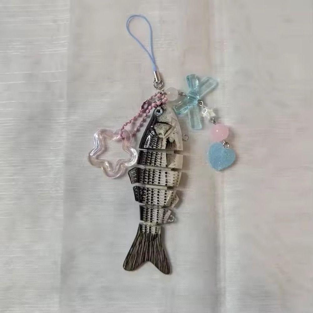 Handmade Simulated Fish Keychain Exquisite Jewelry Accessories 2025 Mobile Phone Lanyard