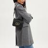 Coach Morgan 18 Solid Color Logo Flap Small Calfskin Square Shoulder Crossbody Bag Women Bags Black CO924-IMBLK