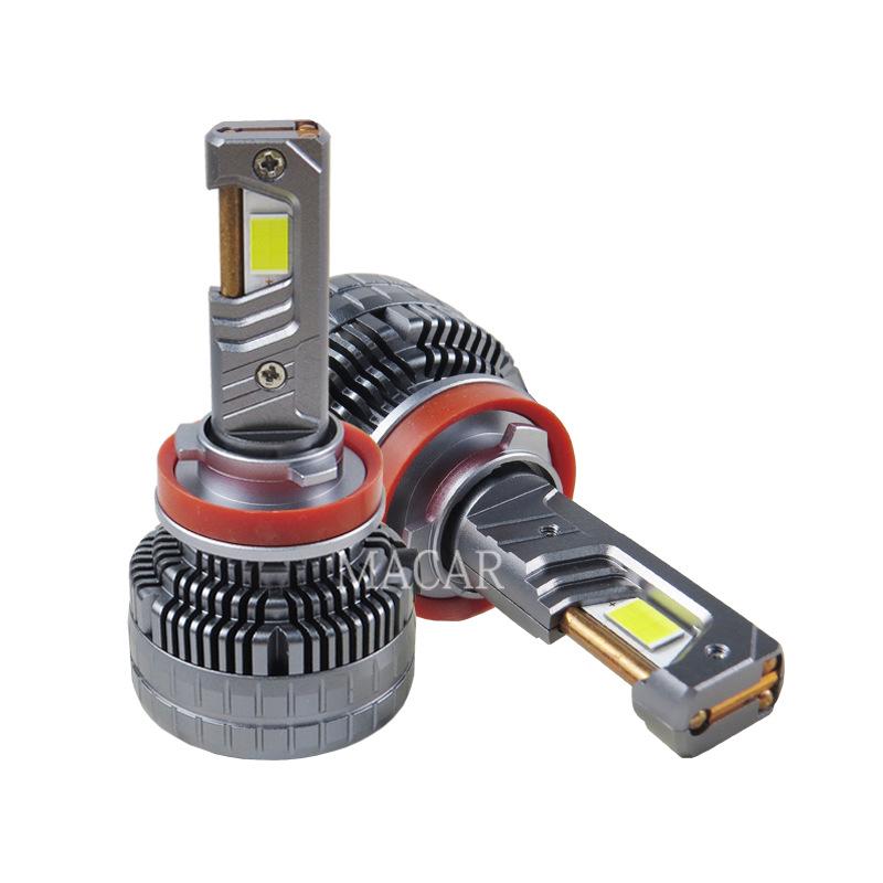 High-Power Dual Copper Tube LED Car Headlight: Bright Spotlight, Fog Light, High/Low Beam