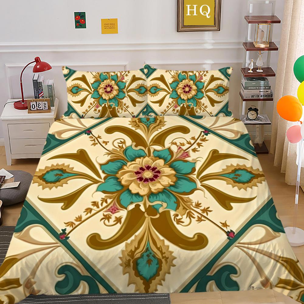 Set Copripiumino 3D Stampa Floreale Donna Tessili per la Casa Poliestere Dimensioni Queen Set Copripiumino per Letto
