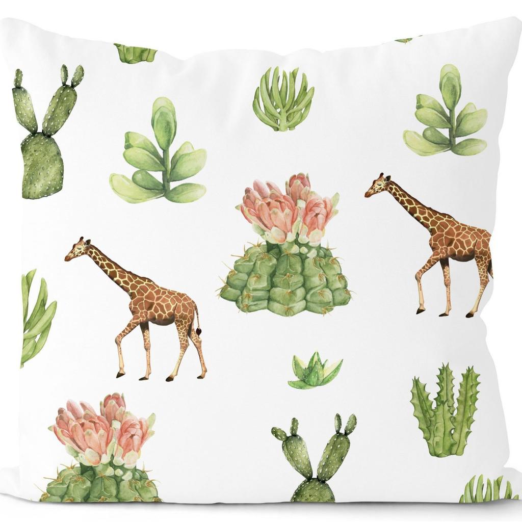 New Summer Green Small Fresh Plant Giraffe Pillowcase Home Sofa Pillowcase