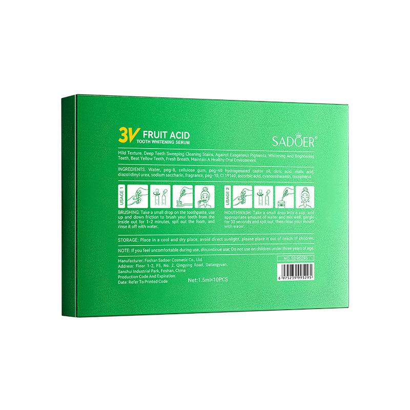 

3V Fruit Acid Teeth Whitening Serum Boxed, Cleansing Teeth, Oral Fresh Skin Care Products