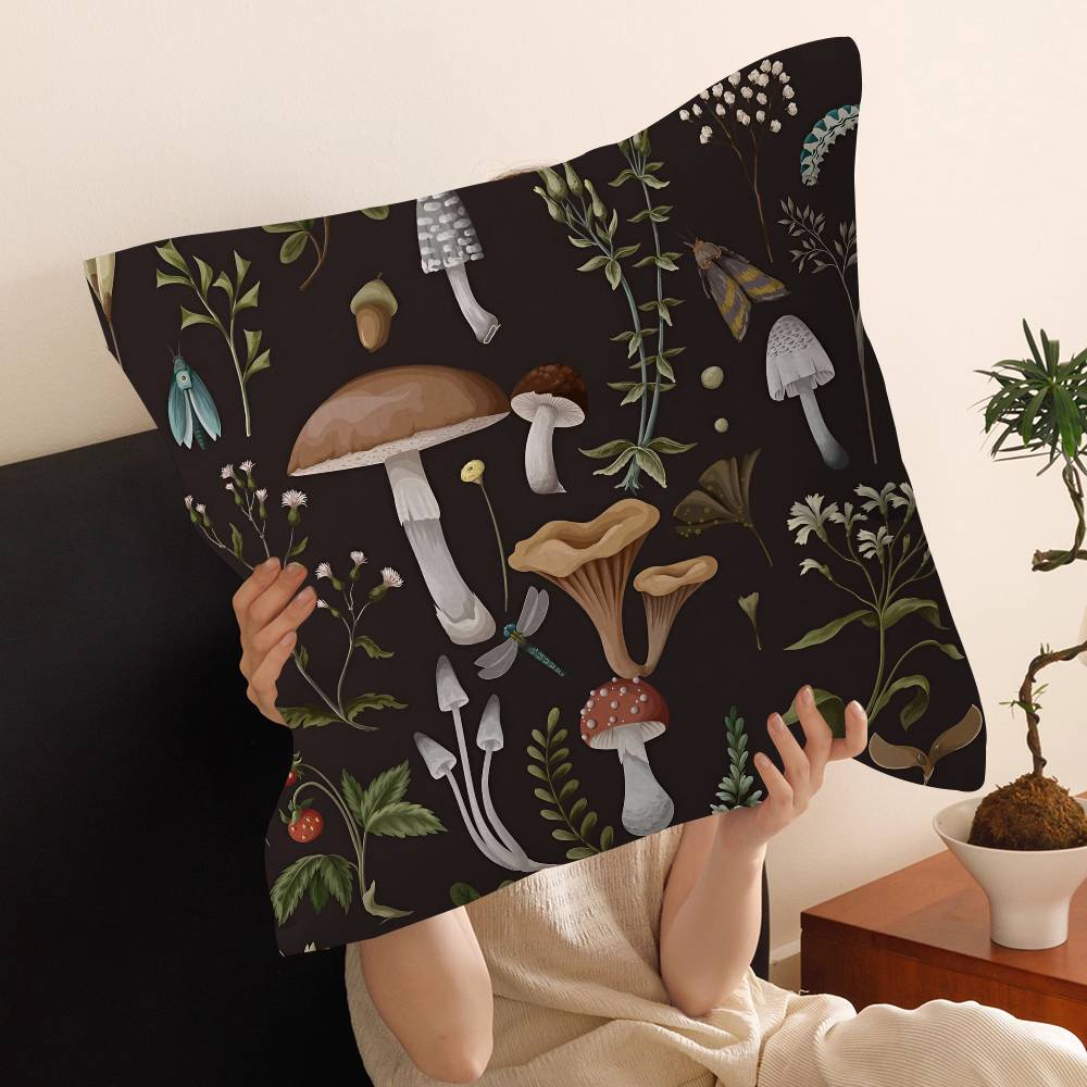 Hot Selling Squirrel Mushroom Cushion Cover Decorative Pillow Sofa Home Decor Case Pillow Cases