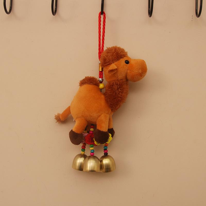 New cute cute desert bell camel pendant plush toy doll gift bag pendant keychain