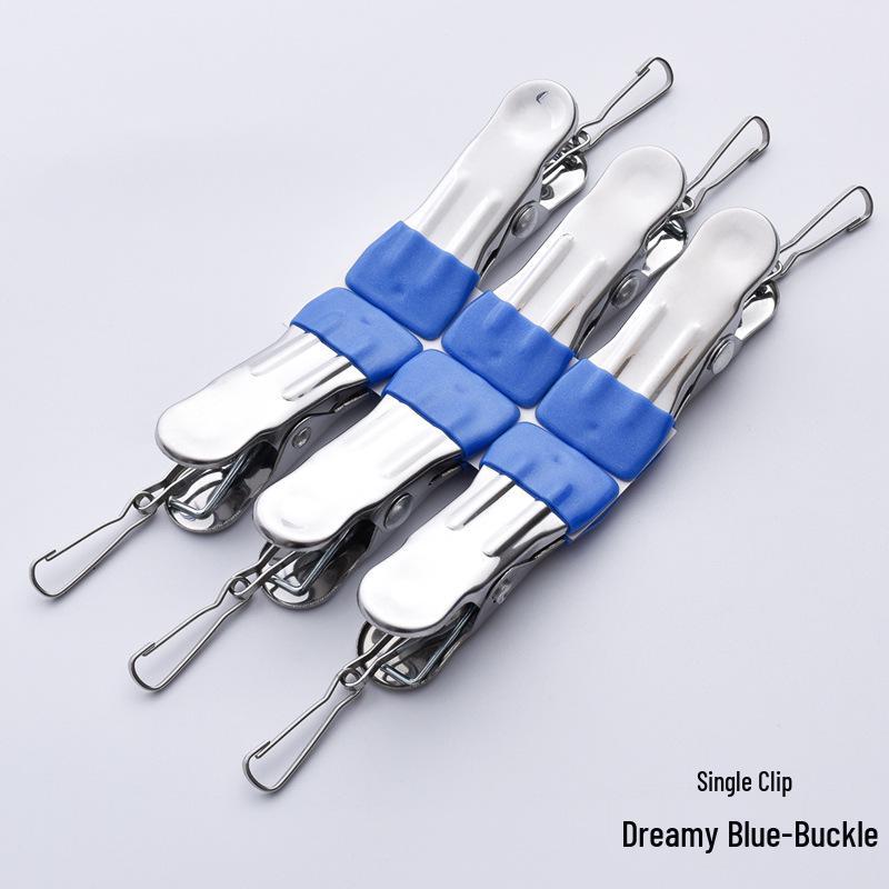 Stainless Steel Rubber-Coated Clips for Clothing & Accessories