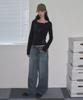 Ledeoli Lettering Slit Long Sleeve [4 Colors]