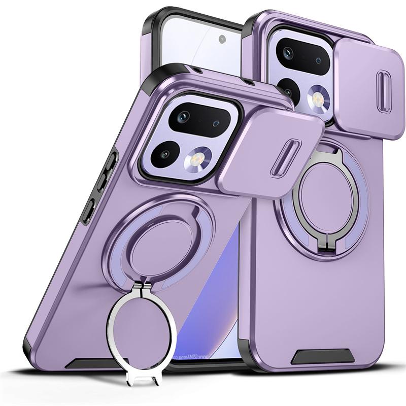 Heavy Duty Armor Phone Case For OPPO Realme 16 Pro+ Plus 5G Slide Lens Magnetic Ring Stand Cover For Realme16 15 14 Pro Plus