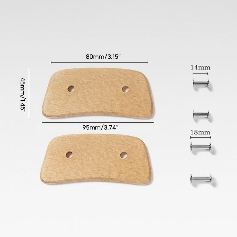 Wooden BBQ Pan Handle Anti Scald Heat Resistant Insulated Grip Replacement For Sauce Grill Pan Griddle Outdoor Camping