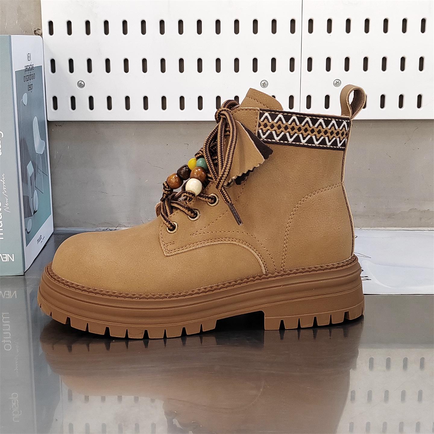 

Женские ботинки Мартина в британском стиле из натуральной кожи на толстой подошве, увеличивающие рост, с боковой молнией - Коллекция осень/зима 2025 39