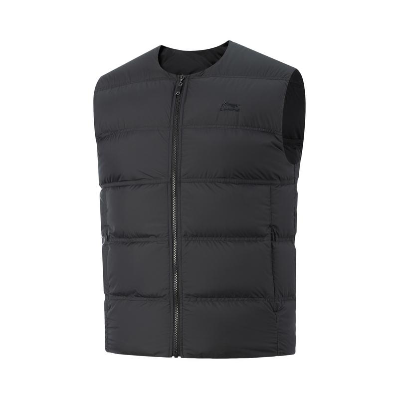 

Li Ning Удобный Повседневный Простой Принт с Буквами Воротник-стойка Жилет Унисекс Жилеты AMRV107-3 S