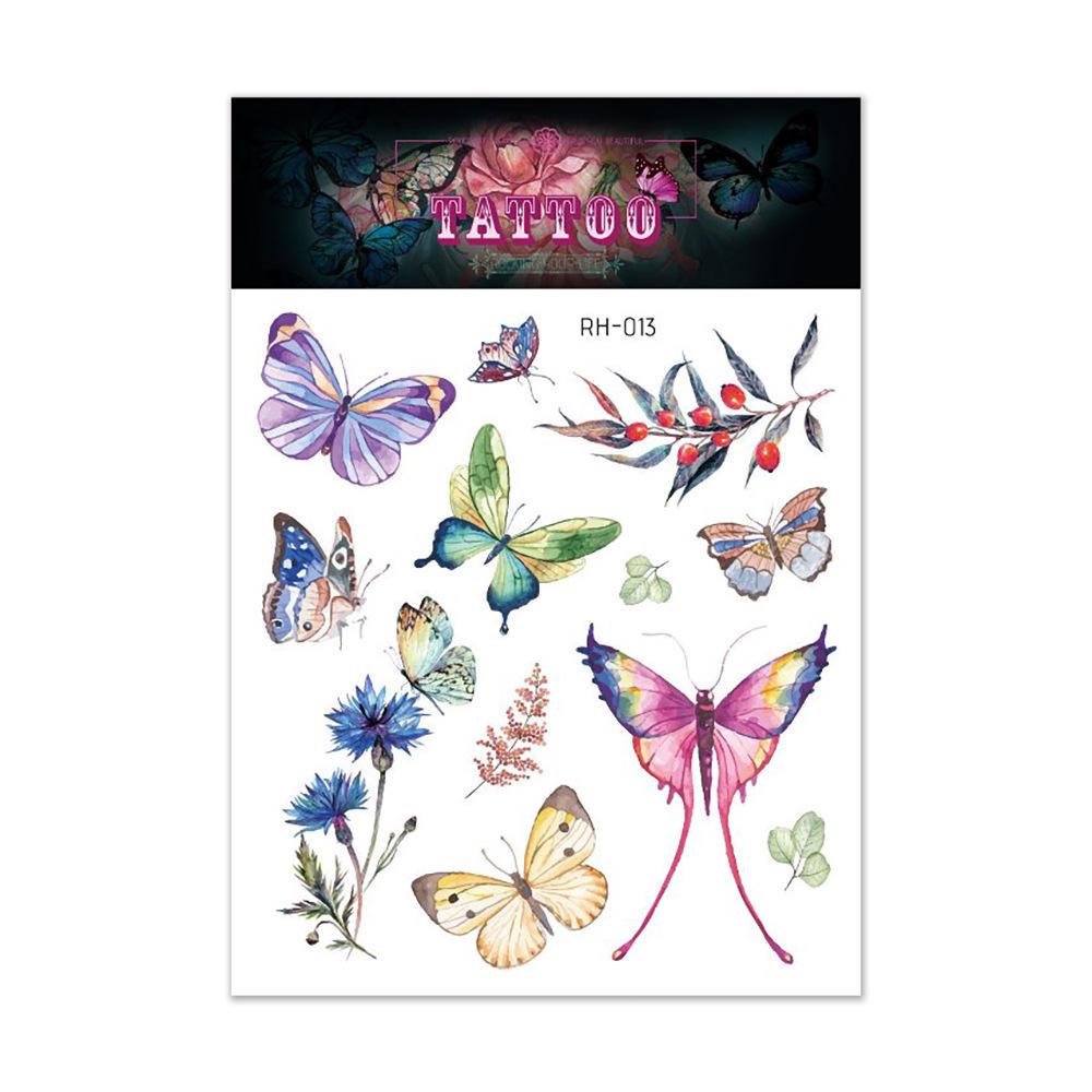 Waterproof 3D Colorful Butterfly Tattoo Sticker - High-End Fashion Tattoos