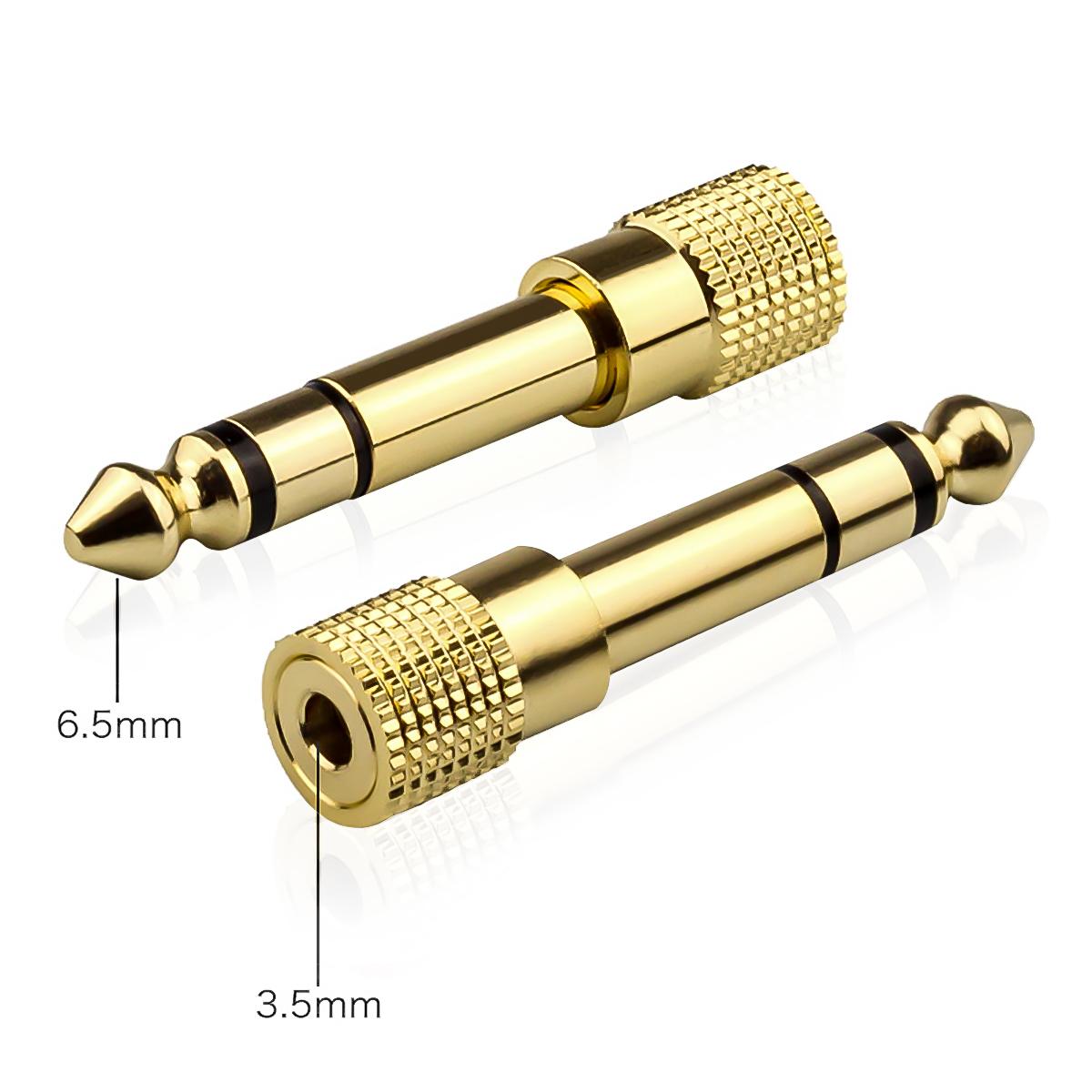 

Fonken 6,35/6,5 мм штекерный до 3,5 мм женский стерео наушники аудио адаптер усилитель микшер гитара 6,35/6,5 до 3,5 конвертер золотой