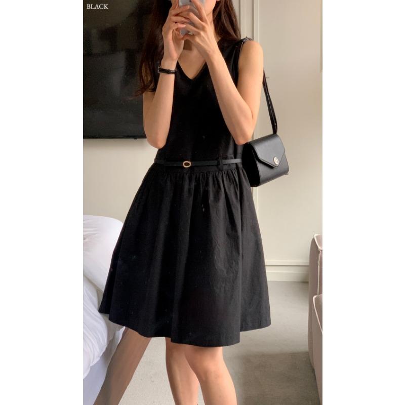 

Платье без рукавов с V-образным вырезом для женщин, носящих на работу One Size чёрный